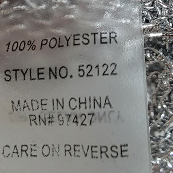 Dolce Cabo Open Weave Silver Metallic Pullover Boatneck Slouch Sweater - Size S - Picture 8 of 8